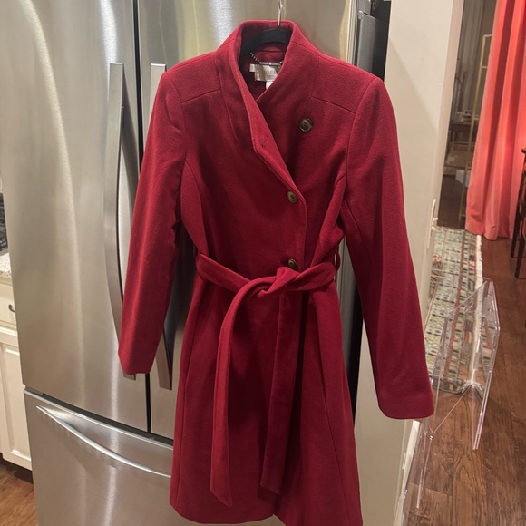 Hobbs London Asher Coat Vermillion Red Size 8 - Picture 4 of 7